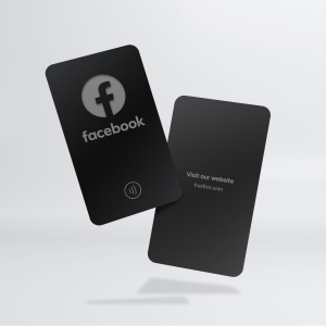 Facebook Tap Card - Minimalist Black
